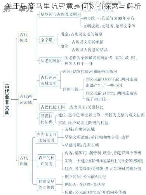 关于后裔马里坑究竟是何物的探索与解析