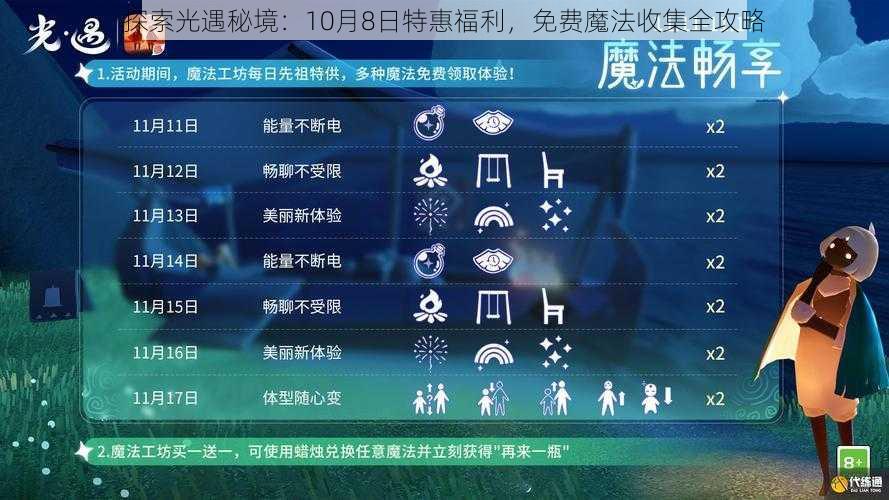 探索光遇秘境：10月8日特惠福利，免费魔法收集全攻略