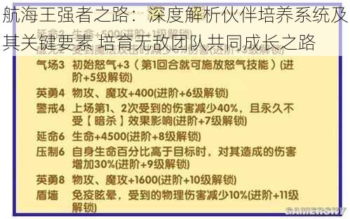 航海王强者之路：深度解析伙伴培养系统及其关键要素 培育无敌团队共同成长之路