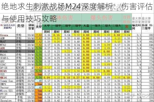 绝地求生刺激战场M24深度解析：伤害评估与使用技巧攻略