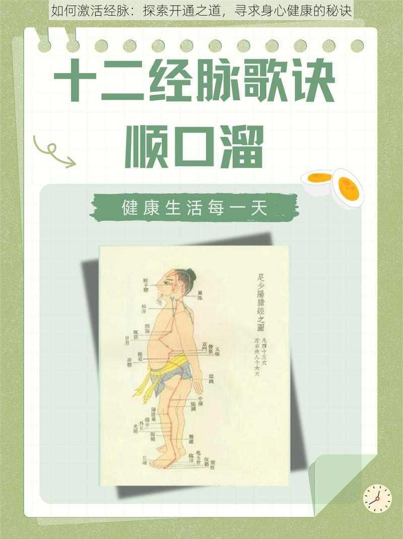 如何激活经脉：探索开通之道，寻求身心健康的秘诀